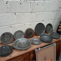 Collection of Pewter Plates etc (12)