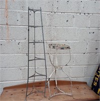 Vintage Wrought Iron Post Stand and a similar