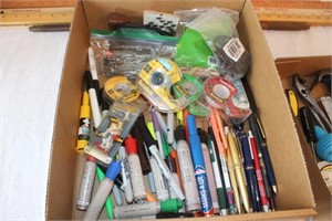 Office Supplies - Tape, Markers, Pens, Paper clips
