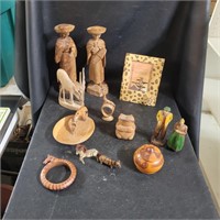 African Wood Decor Figurines and More