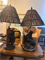 2pc Bear Lamps