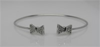 Double Diamond Bow Bracelet