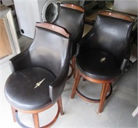 (3) Swivel Bar stools. Note: All show wear.