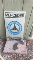 Plastic Mercedes Benz Sign has crack