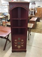 Darling decorated oriental style corner cabinet.