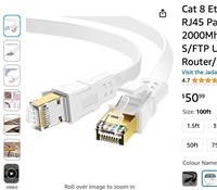 Cat 8 Ethernet Cable 100ft, Heavy Duty High