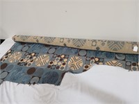 Upholstery material, blue / brown print
