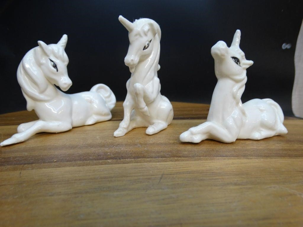 Vintage Porcelain Ceramic Unicorns