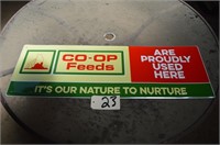 Metal Co-op Feeds Sign (1'x3')