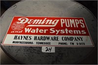 Metal Deming Pumps Murfreesboro Sign (17.5x35")