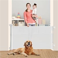 $46  34x71 Retractable Baby/Dog Gate (White)