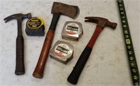 Hammers, Hatchet, Tape Measures