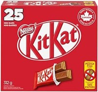 KITKAT Chocolate Bars, 25 bars, 312g