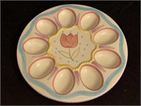 Figi Spring Or Easter Deviled Egg Ceramic Plate