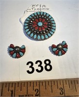 Vintage Turquoise & Coral Bracelet Embellishments