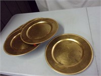 Gold Chargers 13" Dia. S/7