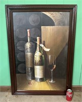 Large Framed Wine Art 41x29