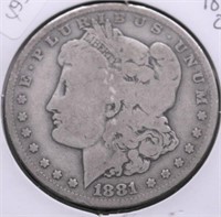 1881 O MORGAN DOLLAR  VG