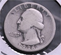 1936 WASHINGTON QUARTER