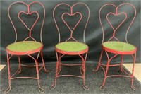 Vintage Ice Cream Chairs - 3 pieces