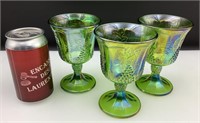 *3 coupes en verre carnaval Indiana