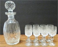 Crystal Decanter & Wine Glasses