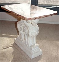 Small Marble Top Side Table. Marble Set on