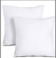 Bedding Throw Pillows Insert Pack of 2, White
