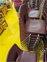 (34) Plastic Student Chairs