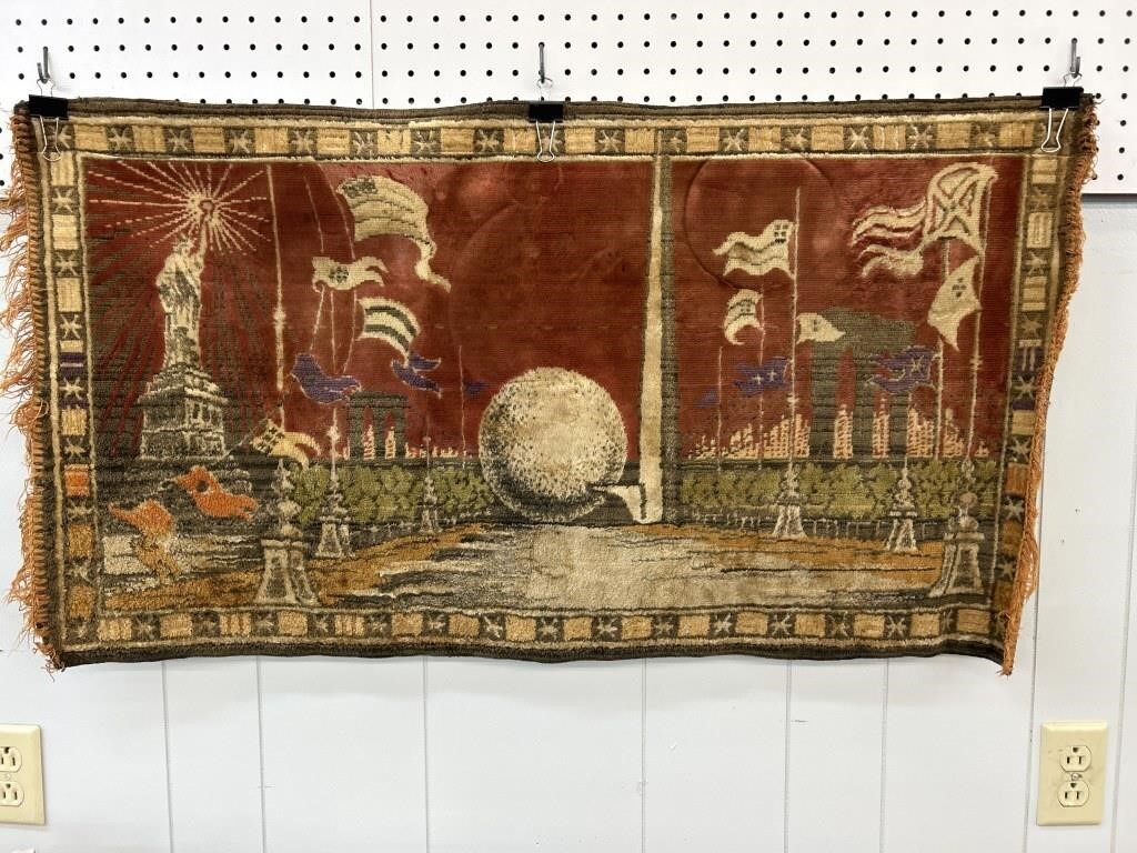 Vintage tapestry of the Statue of Liberty and