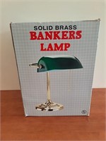 Solid Brass Banker's Lamp NIB