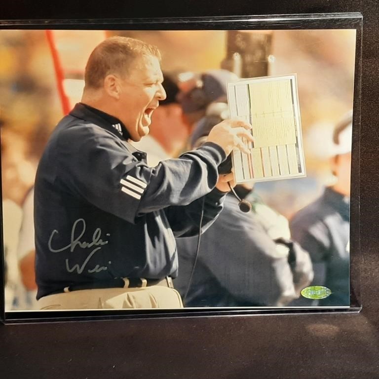 Charlie Weis Notre Dame Coach Signed Photo