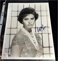Autographed photo of Sofia Loren.