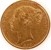 1868 GB GOLD SOVEREIGN VICTORIA SHIELD REV.