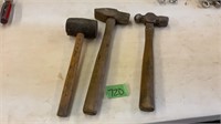 Ball ping hammers and rubber mallet