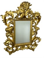 Gilt Wood Baroque Style Wall Mirror 2of2