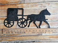 Horse & Carraige Metal Wall Hanging