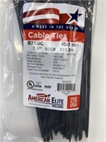 100 7.6" Cable Ties 50lb Rating