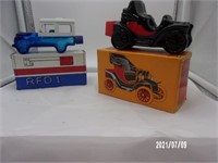 (2) Avon Collectible After Shave Car Decanters