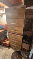 TWO METAL PULL OUT CABINETS