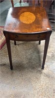 Mahogany Early Pembroke Inlaid Dropleaf Side Table