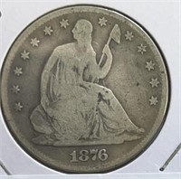 1876P Seated Half Dollar