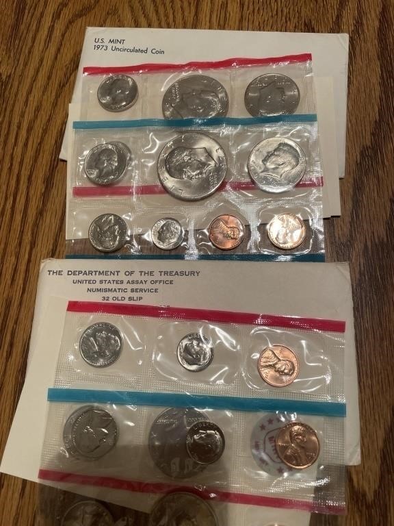 1973 and 1972 Uncirculated US Coins