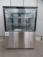 NEW 3' GLASS FLAT FRONT REFRIGERATED DISPLAY CASE