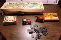 810 - VINTAGE WESTERN TOWN IN BOX & MORE