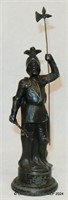 Antique Spelter Figure of a Knight Holding a Lance