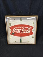 Coca-Cola Glass Face Advertisement Clock