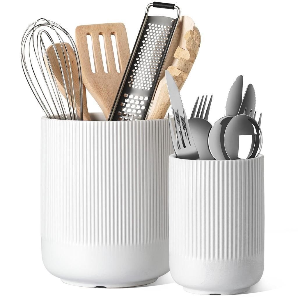 LE TAUCI Utensil Holder  7 3  5 4  Ceramic