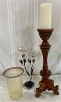 Art Glass Vase- Tea Light Holder - Candle Holder