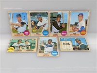 1968 Topps (7) Cards W/HOF's